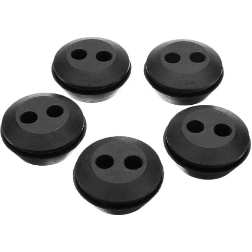 5pcs 2 Hole 20mm Black Assortment Fastener Kit Rubber Fuel Gas Line Grommet Replacement Circle Eyelets And Grommets Mayitr