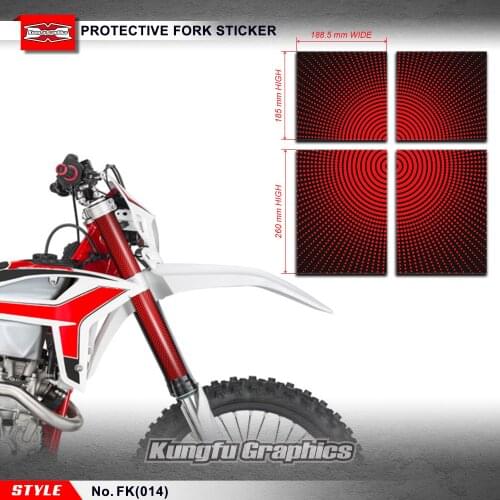 KUNGFU GRAPHICS Front Fork Tube Guards Decor MX Decals Stickers for Suspension for MX Dirt Bike Off-Road, Customizable