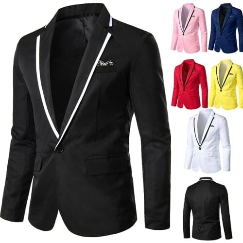 Fashion New Mens business and casual suit best man wedding suit jacket button mens fashion suit jacket