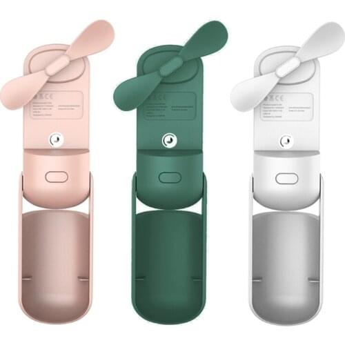 Handheld Mini Spray Fan Portable USB Rechargeable Pocket Fan Battery Operated Fan with Power Bank for Wowen Outdoor