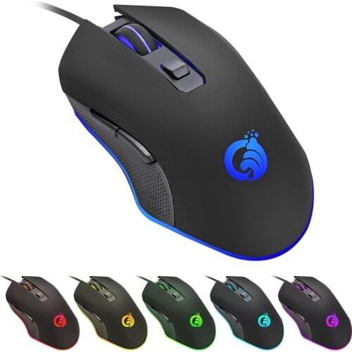 VODOOL Wired Mouse G70 USB Wired RGB Backlit Gaming Mouse 6 Button 3600DPI Optical Computer Mouse Gamer Mice for Home Office