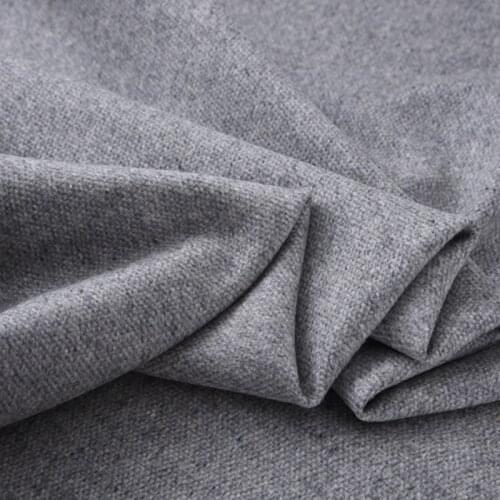 150CM Wide Gray Wool Cashmere Fabric for Autumn Spring Dress Overcoat Jacket Coat H375