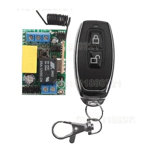 Light Lamp LED Bulb Remote Control Switches Input AC220V Output AC220V 1CH Relay Receiver Transmitter Learn Lock Unlock 315/433