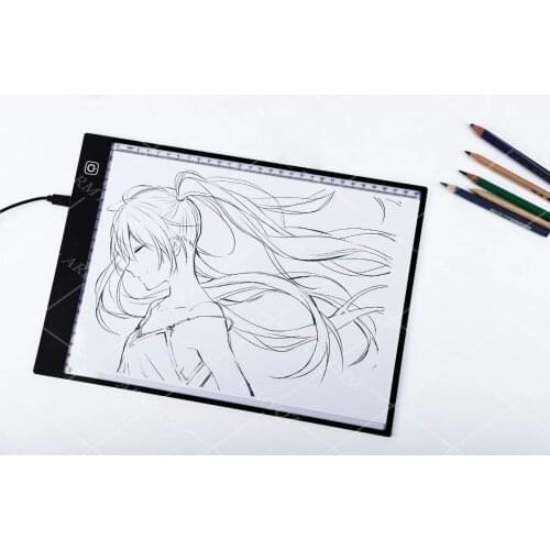 LED diamond painting lamp pad with scale, Lightpad board, diamond painting accessory tool kit, A4 drawing graphic input box