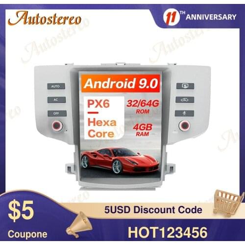 Tesla Style Android 9.0 PX6 Car GPS Navigation For Toyota Reiz 2005-2009 Stereo Head unit Multimedia Player Auto Radio Carplay