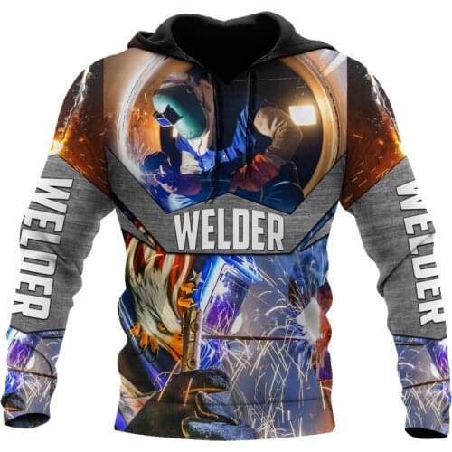 CLOOCL Newest Welder Hoodie Men Women Sweatshirts 3D Print Fashion Autumn Harajuku Zipper Hoodie Casual Tracksuit Drop Shipping