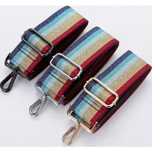 Bag Parts Accessories Shoulder Strap for Handbags Adjustable Bag strap Belt Wide Rainbow Purse Strap for Bag DIY Replaceme