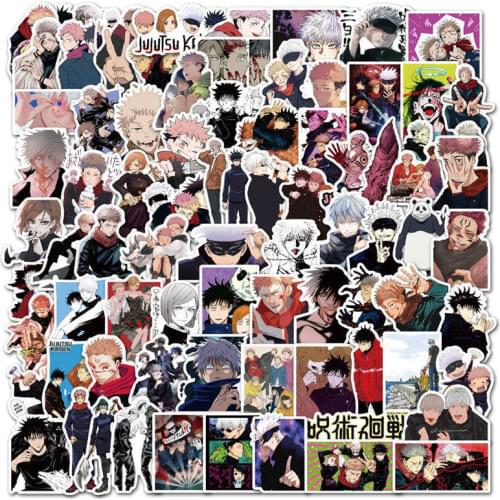 10/50/100PCS Japan Anime Jujutsu Kaisen Sticker Cartoon Decoration Trolley Case Water Cup Laptop Skateboard Waterproof Account