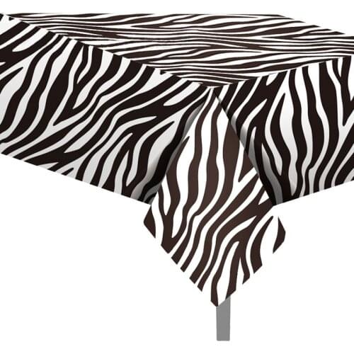 137x274cm Party Decor Jungle Disposable Tablecloth Table Cover Accessories Birthday Zoo Leopard Zebra Tiger Wedding Animal Theme