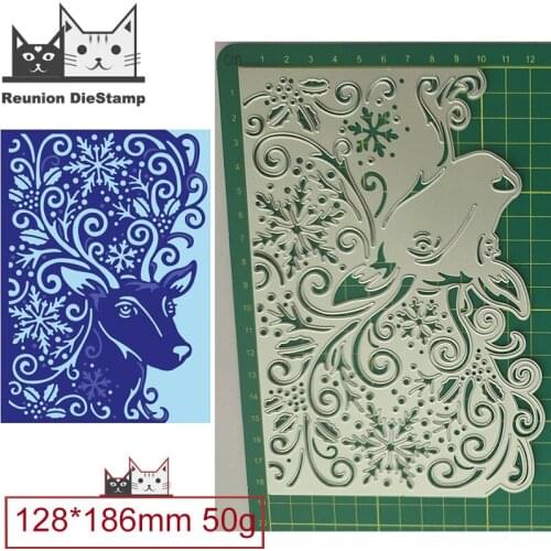 2021 New Cut Die Christmas elk lace Metal Cutting Dies DIY Scrapbooking Steel Craft Die Cut Embossing Paper Cards