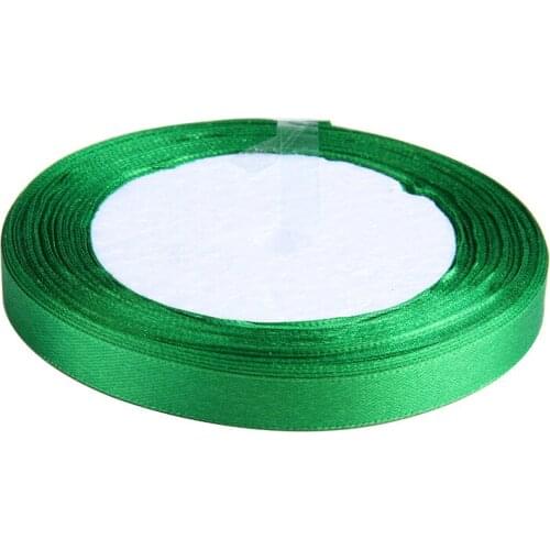 25 yards/roll) 10MM Green Satin Ribbons Gift Packing Christmas Ribbons Wedding Party Christmas Decorative DIY Crafts Material