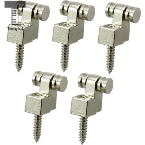 Tooyful 5Pcs Iron Guitar Roller String Trees Retainer Mounting Trees with Screws Electric Guitar Parts String Protector