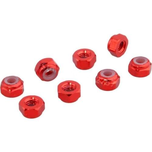 8 Pieces RC Car Aluminum Alloy Nut M3 (Al.) For 1/18 Scale Models Revel 24540 Scorch Hobbico Dromida BX/MT/SC4.18 Monster Truck
