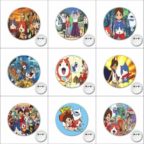 Anime Youkai watch Cosplay Badge Cartoon Pins Brooch for Clothes Accessories Backpacks bags Button Badges 1pcs