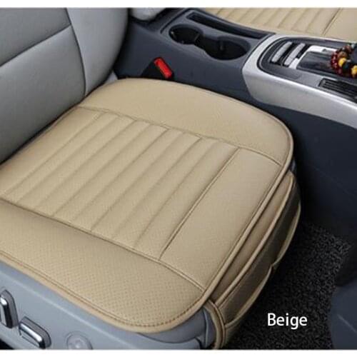 Car SUV Bus Front Seat Cover Mat PU Bamboo All Seasons RV Camper Trailer Truck Interior Chair Protection Cusion Pad Accessories