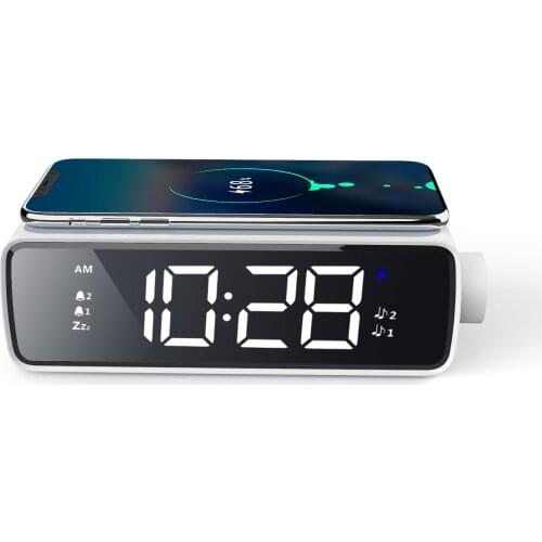 Wireless charge night light alarm clock