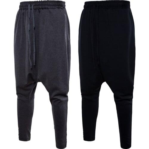 Mens harem pants new Harlan pants Roman elastic waist small feet sports pants