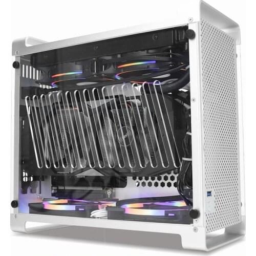 METALFISH G5 Plus Water Cooling Mini ITX Case Gaming Computer Cases Support SFX PSU 30cm Graphics Card 240 WaterCooling 3.5'Disk