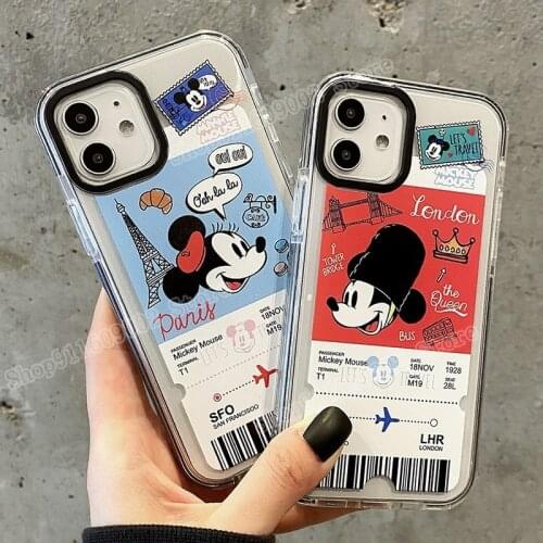 Disney Mickey Minnie Phone Case for IPhone 7 / 8 / Plus X / XS / XR / XS Max/ 11/12/ 11/12 Pro Cartoon Anime Protective Case