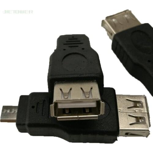 Black F/M USB 2.0 A Female To Micr USB B 5 Pin Male Plugt Adapter Converter Connector up to 480Mbps 500pcs/lot