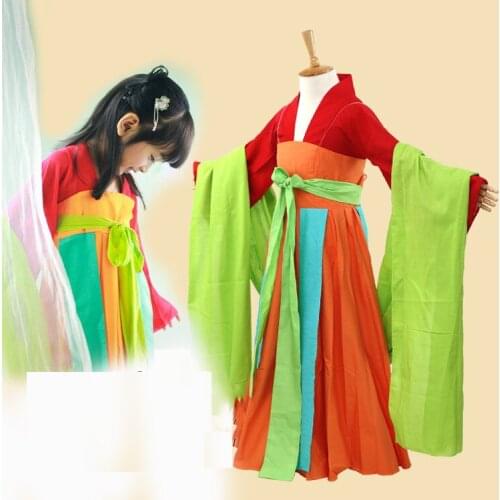 Jingzhonghua Kids' Costume Little Girl Hanfu Stage Clothing Photography Costume Beauty in Mirror Childrens Day performance