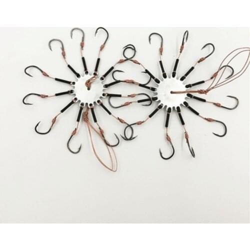 DYGYGYFZ 12 Hook Fishhooks for Fishing Flap Explosion String Hook Prevent Hose 8-12 Flap Hook Anti-winding