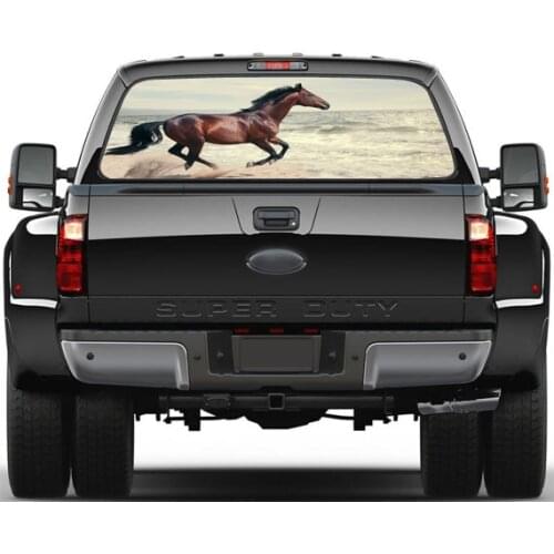 Creative Rear Window Graphic Decal Running Horse Car Truck SUV Wallpaper mural Wall Print Decal Photo Wall Deco
