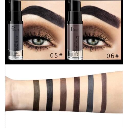Pudaier Eyebrow Makeup Cream Waterproof Long Lasting Eye Brow Tint Natural Brow Enhancer Pump head Cosmetic Make up Tool TSLM2