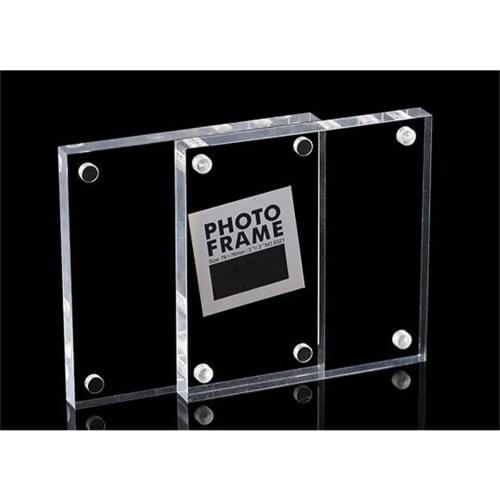 Square Vertical magnetic photo name frame acrylic poster frame picture Label desktop