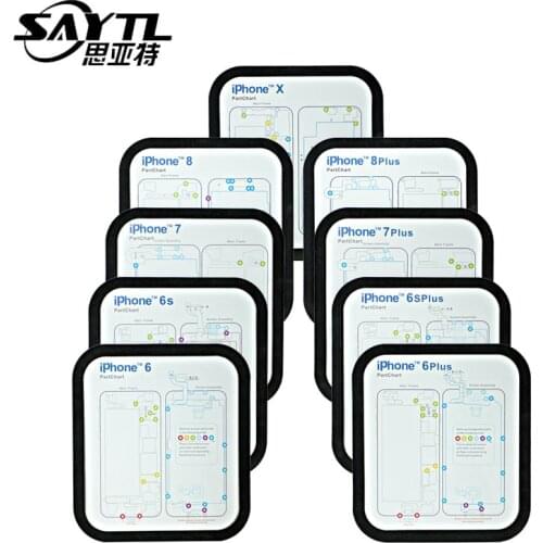 12PCS Magnetic Screw Chart Mat for iphone 6 8 6s 7 plus Work Keeper Guide Pad for iphone X XS Max XR Professional Repair Tools