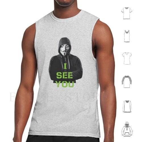 Hacker Tank Tops Vest Sleeveless Hacker Hacker Type I See You Quote Hacker Programmer Hacker Hacker Hackers Green Font Green