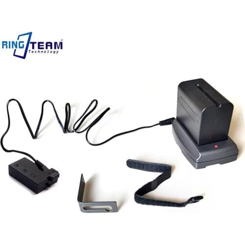 Mobile DC Power Adapter Holder For NP-F Battery + DR-E8 Coupler for Canon Cameras EOS Rebel T2i T3i T4i T5i 550D 600D 650D 700D