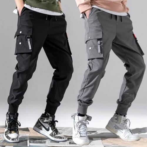 2019 Pockets Cargo Pants Men Patchwork Male Casual Jogger Autumn Fashion Brand Man Tactical Trousers Tide Harajuku Streetwear