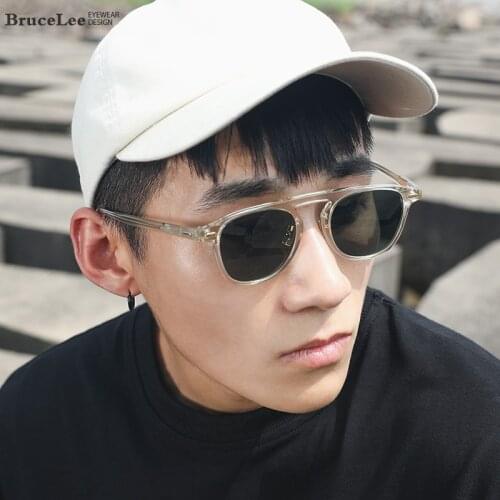 2020 Transparent Acetate Sunglasses Men High Quality Fashion Brand Designer Vintage pilot Sun Glasses for Women Goggles Sunglass