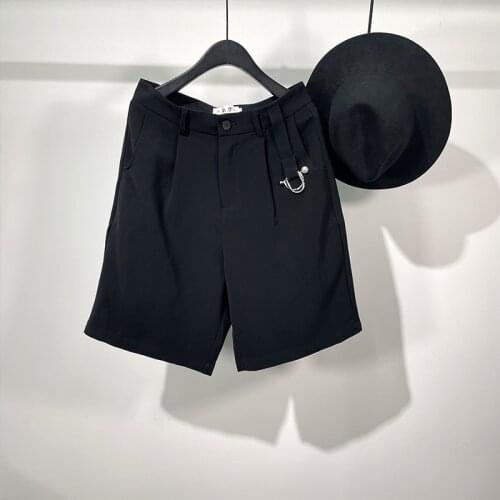 Owen Seak Men Casual Short Harem High Street Hip Hop Mens Safari Sweatpants Summer Streetwear Pant Men Loose Black Short