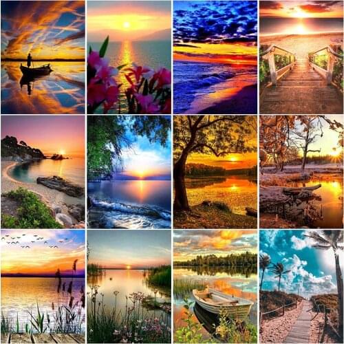 DIY Painting With Diamond Mosaic on Self-Sticker Canvas Embroidery Cross Stitch Full Drill Special Shape Rhinestone Hotel Decor