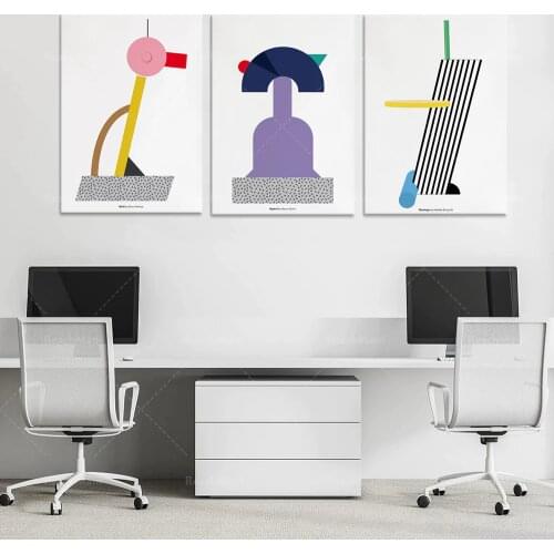 Ensemble de 3 affiches, décoration murale, art postmoderne, peinture historique, célèbre designer, conception de produits
