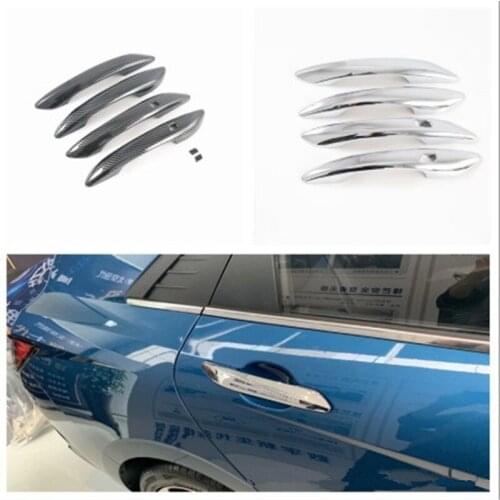 For 2021 Hyundai Elantra Car Door Handle Cover Trim Chrome ABS Exterior Car Styling Sticker Anti-collision Car Accessories