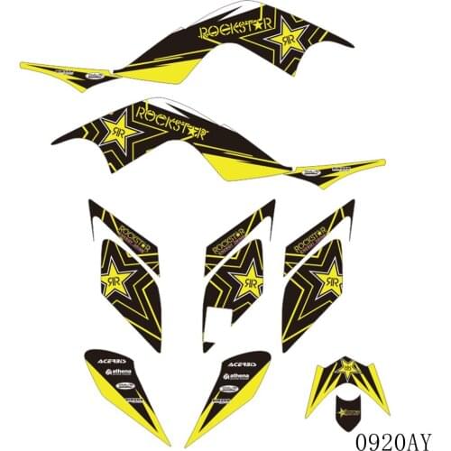 Full Graphics Decals Stickers Motorcycle Background Custom Number For YAMAHA RAPTOR 700R 2006 2007 2008 2009 2010 2011 2012