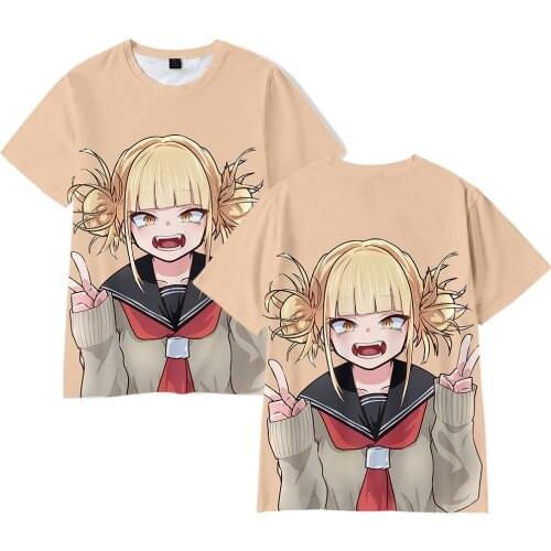 New 3D Comic My Hero Academia T Shirt Men Women Tees Fashion Hip Hop Kids Tops Casual Boys Girls Summer Cartoon Pink t-Shirt