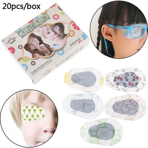 20Pcs Cartoon Amblyopia Eye Patches Colorful Child Amblyopia Training Orthoptic Corrected Eyeshade Occlusion Medical Eye Patch