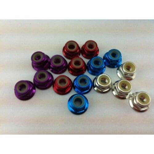 Red/Blue 4MM Adapter Nuts(4)For Tamiya CC01 F350 D90 RC8WD pajero SCX10 Wrangler Jeep 1/10 SCALE HEX 12MM WHEELS RC CARS