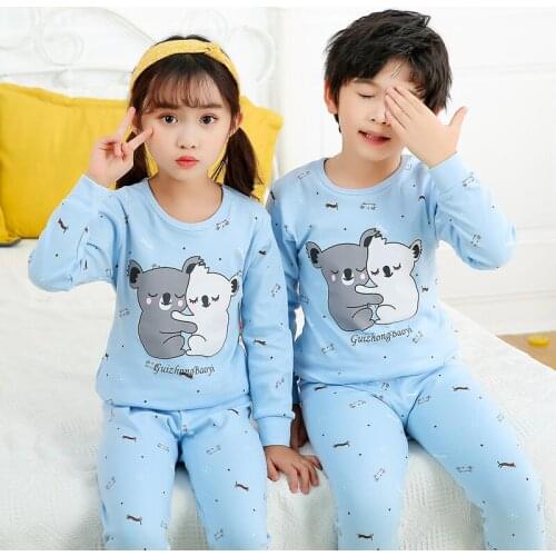 Childrens Pajamas Kids Clothes Boys Pajamas Sets Sleepwear Baby Girl Clothes Little Teens Long Sleeve Girls Pijamas 3-13Y Suit