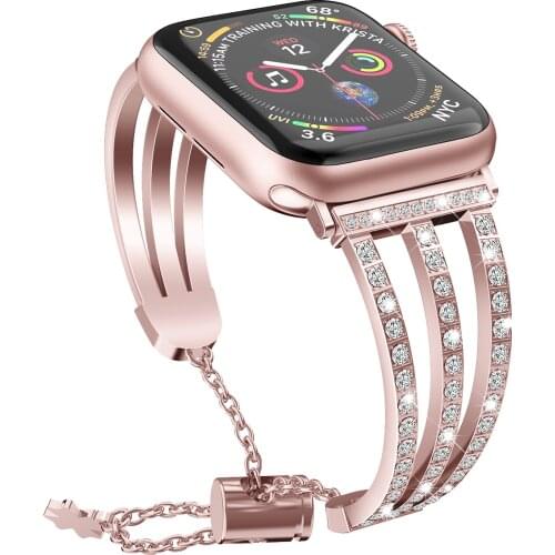 Fashion diamonds Replacement strap For Apple Watch series 4 5 6 SE 44mm 40mm Band Bracelet For iWatch 1 2 3 42mm 38mm