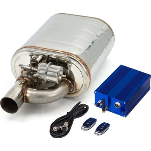 2"/2.5"/3'' Inch Exhaust Muffler With Dump Valve Stainless Steel Electric Exhaust Cutout Remote Control Set