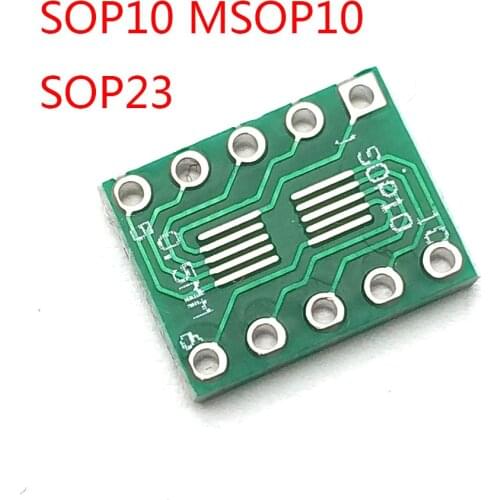SOT23 SOP10 MSOP10 Umax SOP23 to DIP10 Pin board SMD To DIP Adapter Plate 0.5mm/0.95mm to 2.54mm DIP Pin PCB Board Conver
