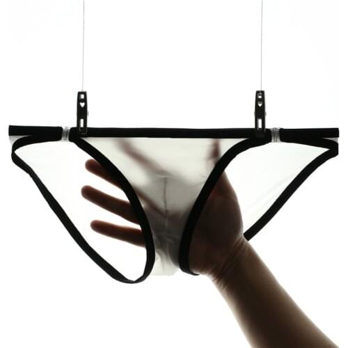 Mens Briefs Transparent Panties Seamless Ice Silk Briefs Ultra Thin Underpants Breathable Men Briefs Underwear Low Waist