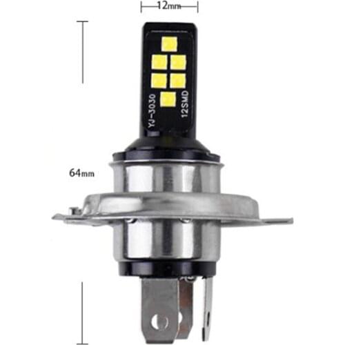 1 Pair Motorcycle LED Headlight Bulbs 3030 3 Claws Easy to Replace DC12V-28V