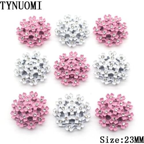 10pcs/lot 23MM Round Rhinestone Diamond Button Wedding Decoration Accessories DIY Fashion Craft Alloy Decoration Accessories