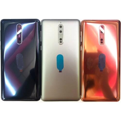 100% Original new Battery Cover For Nokia 8 TA-1004 1012 1052 Housing Rear Back Battery Door Cover Replacement Parts